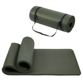 Only Supports Self Pickup  Yoga Mat, One Inch Thickened High-density Practice Mat, Tear-resistant Practice Yoga Mat With Straps, Suitable For All (Option: Green Jasper)