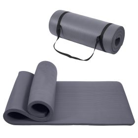 Only Supports Self Pickup  Yoga Mat, One Inch Thickened High-density Practice Mat, Tear-resistant Practice Yoga Mat With Straps, Suitable For All (Option: Graphite)