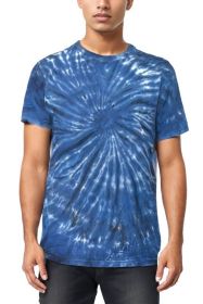 Tie and DIe Cotton Tshirt (Color: NAVY, size: S)