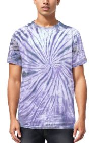 Tie and DIe Cotton Tshirt (Color: Purple, size: S)