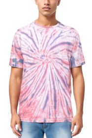 Tie and DIe Cotton Tshirt (Color: Red, size: XL)