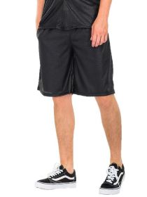 Weiv Men Short Embossed Snake Skin Shorts (Color: Black, size: S)