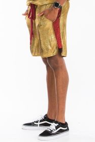 METALLIC FLICK SHORTS (Color: GOLD, size: L)