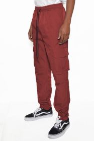 PEACOCK IRIDESCEINT JOGGER PANTS (Color: RUST, size: M)