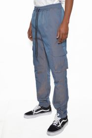 PEACOCK IRIDESCEINT JOGGER PANTS (Color: Blue, size: 3XL)