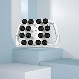 High-Power Fascia Massage Gun with 6 Interchangeable Heads - Adjustable 16-Level Intensity for Athletes & Pain Relief (Color: White)