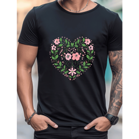 Celebrate in Style with This 100% Cotton Men's Valentine's Day Tee (Style: 229)