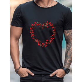 Celebrate in Style with This 100% Cotton Men's Valentine's Day Tee (Style: 268)