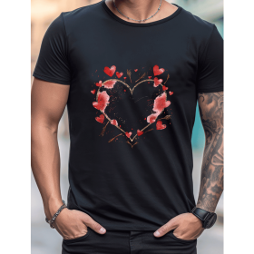 Celebrate in Style with This 100% Cotton Men's Valentine's Day Tee (Style: 186)