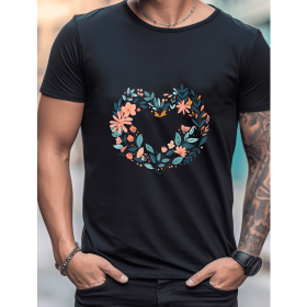 Celebrate in Style with This 100% Cotton Men's Valentine's Day Tee (Style: 223)