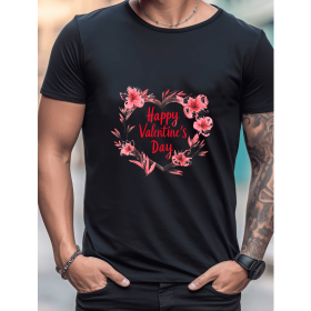 Celebrate in Style with This 100% Cotton Men's Valentine's Day Tee (Style: 232)