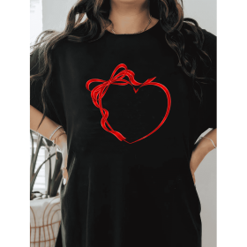Casual Women's Cotton T-Shirt with Bow Detail - Trendy and Comfortable for Every Season (Style: 122)