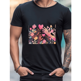 Celebrate in Style with This 100% Cotton Men's Valentine's Day Tee (Style: 283)