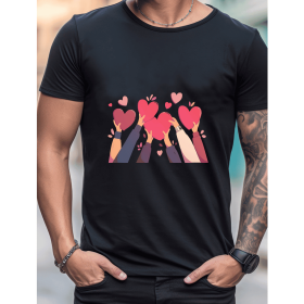 Celebrate in Style with This 100% Cotton Men's Valentine's Day Tee (Style: 256)