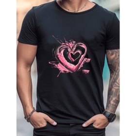 Celebrate in Style with This 100% Cotton Men's Valentine's Day Tee (Style: 281)