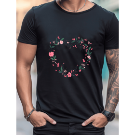 Celebrate in Style with This 100% Cotton Men's Valentine's Day Tee (Style: 262)