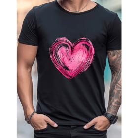 Celebrate in Style with This 100% Cotton Men's Valentine's Day Tee (Style: 296)