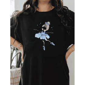 Casual Women's Cotton T-Shirt with Bow Detail - Trendy and Comfortable for Every Season (Style: 65)