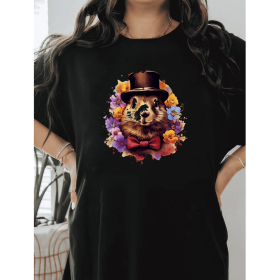 Casual Women's Cotton T-Shirt with Bow Detail - Trendy and Comfortable for Every Season (Style: 94)