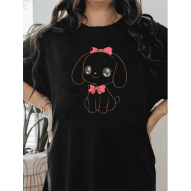 Casual Women's Cotton T-Shirt with Bow Detail - Trendy and Comfortable for Every Season (Style: 108)