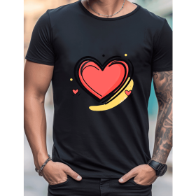 Celebrate in Style with This 100% Cotton Men's Valentine's Day Tee (Style: 305)