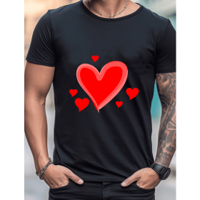 Celebrate in Style with This 100% Cotton Men's Valentine's Day Tee (Style: 353)
