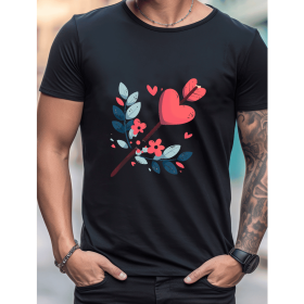 Celebrate in Style with This 100% Cotton Men's Valentine's Day Tee (Style: 308)