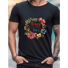 Celebrate in Style with This 100% Cotton Men's Valentine's Day Tee (Style: 349)