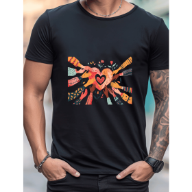 Celebrate in Style with This 100% Cotton Men's Valentine's Day Tee (Style: 327)