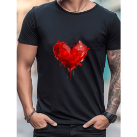 Celebrate in Style with This 100% Cotton Men's Valentine's Day Tee (Style: 374)