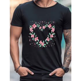 Celebrate in Style with This 100% Cotton Men's Valentine's Day Tee (Style: 371)