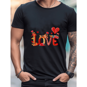 Celebrate in Style with This 100% Cotton Men's Valentine's Day Tee (Style: 378)