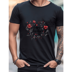 Celebrate in Style with This 100% Cotton Men's Valentine's Day Tee (Style: 375)