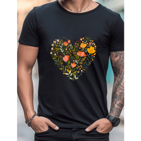 Celebrate in Style with This 100% Cotton Men's Valentine's Day Tee (Style: 419)