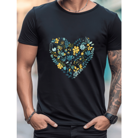 Celebrate in Style with This 100% Cotton Men's Valentine's Day Tee (Style: 391)