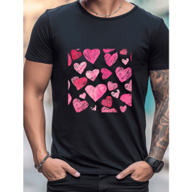 Celebrate in Style with This 100% Cotton Men's Valentine's Day Tee (Style: 395)