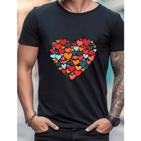 Celebrate in Style with This 100% Cotton Men's Valentine's Day Tee (Style: 413)