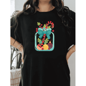 Casual Women's Cotton T-Shirt with Bow Detail - Trendy and Comfortable for Every Season (Style: 382)