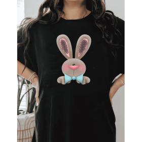 Casual Women's Cotton T-Shirt with Bow Detail - Trendy and Comfortable for Every Season (Style: 389)