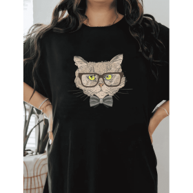 Casual Women's Cotton T-Shirt with Bow Detail - Trendy and Comfortable for Every Season (Style: 399)